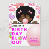 誕生日吹出し招待状カード (正面/裏面)