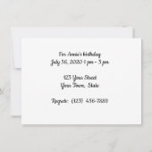 誕生日告知フラット日付カードの保存 セーブザデート (裏面)