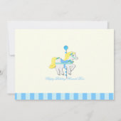 誕生日回転木馬ポニー 招待状 (裏面)