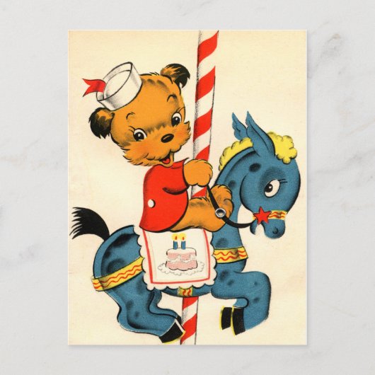 誕生日回転木馬 ポストカード (正面)