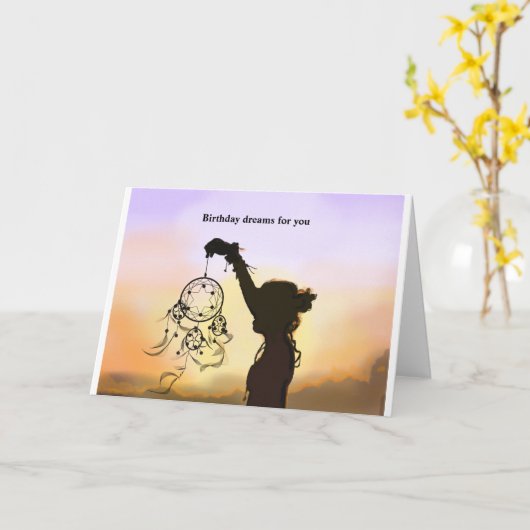 誕生日夢 カード (黄色い花)