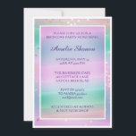 誕生日大学院ピンクパステル紙吹雪写真 招待状<br><div class="desc">繊細で単エレガントに新鮮な前向きカラフルテクスチャーA Day Nr 1 !フィレンツクデザイン</div>