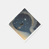 誕生日天星の水彩少女モダン スタンダードカクテルナプキン (角)