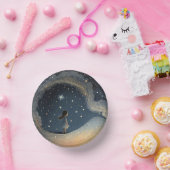 誕生日天星の水彩少女モダン ペーパーボウル (パーティー)