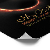 誕生日太陽のEclipse 2024年4月8日Total Eclipse ポスター (角)