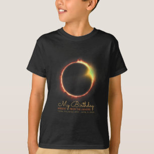 誕生日太陽のEclipse 2024年4月8日Total Eclipse Tシャツ