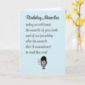 誕生日奇跡 – おもしろいハッピーバースデー詩 カード (黄色い花)