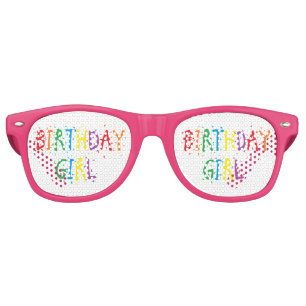"誕生日女の子"のパーティーの陰 レトロサングラス