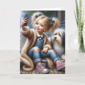 誕生日女子が自撮る カード (正面)