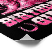 誕生日女性のカーボーイウェスタン誕生日ガールパーティーデコール ポスター (角)