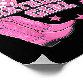 誕生日女性のカーボーイウエスタンディスコ誕生日ガールパーティー ポスター (角)