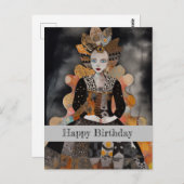 誕生日女性コラージュ ポストカード (正面/裏面)