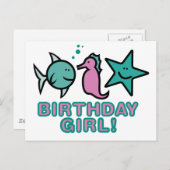 誕生日女！ ポストカード (正面/裏面)