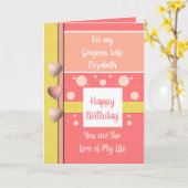 誕生日妻の理由Iスマイルサンゴと黄色 カード (黄色い花)