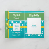 誕生日妻の理由Iスマイル青と緑 カード (内部)