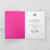 誕生日姉妹美しい花ハイヒールシュー カード (内部)