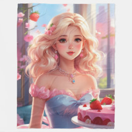 誕生日姫 フリースブランケット