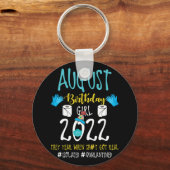 誕生日威厳があるガール2022社会距離誕生日 キーホルダー (正面)
