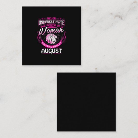 誕生日威厳があるギフト女性レオ〔占星術の〕十二宮図占星術 スクエア名刺 (正面/裏面)