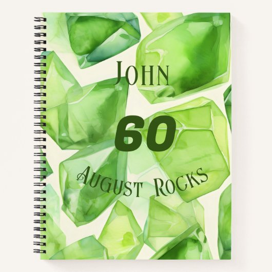 誕生日威厳がある又は記念日名前をカスタムする ノートブック (正面)