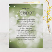 誕生日威厳がある誕生石ペリドットグリーティングカード。 カード (黄色い花)