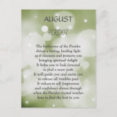 誕生日威厳がある誕生石ペリドット ポストカード (正面)