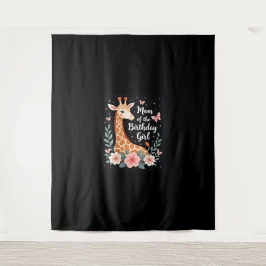 誕生日娘のキリン・ママとおそろいの家族L タペストリー (正面)