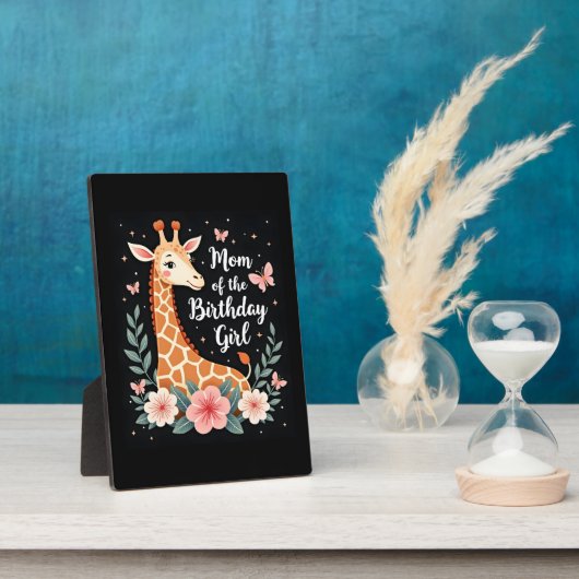 誕生日娘のキリン・ママとおそろいの家族L フォトプラーク (側面)