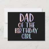 誕生日娘の父 タイダイ カラフル 誕生日 ノートカード (正面)