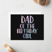 誕生日娘の父 タイダイ カラフル 誕生日 ノートカード (正面/裏面インサイチュ)