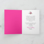 誕生日娘美しい花ハイヒールシュー カード (内部)