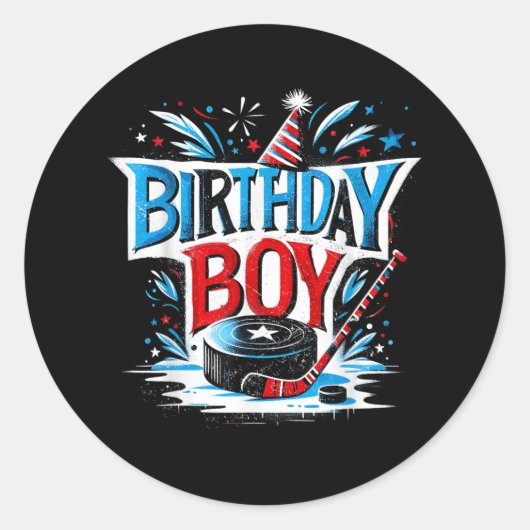誕生日子供へギフトボーイズ誕生日ボーイアイスH ラウンドシール (正面)