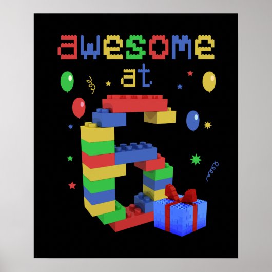 誕生日子供へ6建物ブロックレンガ2016 ポスター (正面)