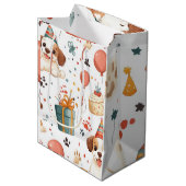 誕生日子犬抱き枕 ミディアムペーパーバッグ (正面アングル)