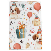 誕生日子犬抱き枕 ミディアムペーパーバッグ (裏面)