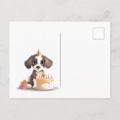 誕生日子犬 インビテーションポストカード (裏面)