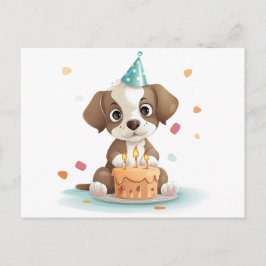 誕生日子犬 インビテーションポストカード
