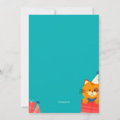 誕生日子猫フレーム写真 招待状 (裏面)