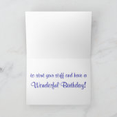 誕生日孔雀グリーティングカード カード (内部)