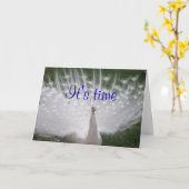 誕生日孔雀グリーティングカード カード (黄色い花)