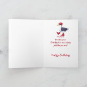 誕生日孫おもしろいかわいいカモメ鳥カード カード (内部)