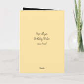 誕生日孫の写真名を黄色の黒に追加 カード (裏面)