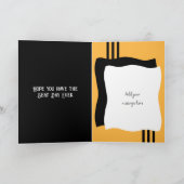 誕生日孫写真名オレンジブラックを追加 カード (内部)