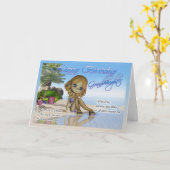 誕生日孫娘かわいこちゃんパイコレクションビーチ カード (黄色い花)