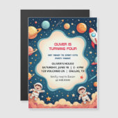 誕生日宇宙ボーイフティット磁気カード (正面/裏面)