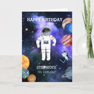 誕生日宇宙宇宙飛行士銀河系惑星 カード