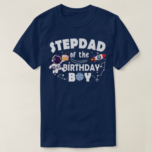 誕生日宇宙飛行士の宇宙テーマ Tシャツ (デザイン正面)