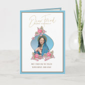 誕生日宗教的な友人ヴァージンメアリーバラ カード (正面)