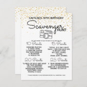 誕生日宝探しゲーム 子供のフィエスタパーティー 案内ポストカード (正面/裏面)