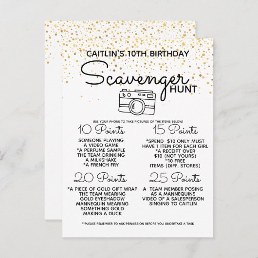 誕生日宝探しゲーム 子供のフィエスタパーティー 案内ポストカード (正面/裏面)